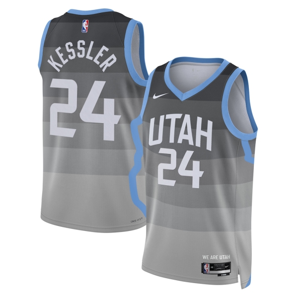 Utah Jazz Trikot Walker Kessler Nike 2025-26 City Edition Grau Swingman - Herren